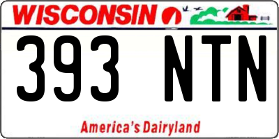 WI license plate 393NTN