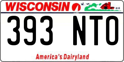 WI license plate 393NTO
