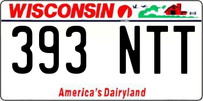 WI license plate 393NTT