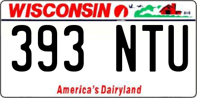 WI license plate 393NTU