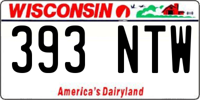 WI license plate 393NTW