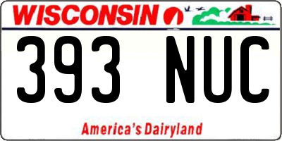 WI license plate 393NUC