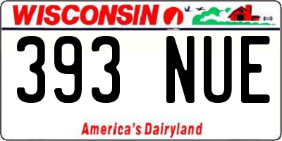 WI license plate 393NUE
