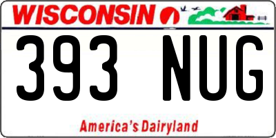 WI license plate 393NUG