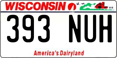 WI license plate 393NUH