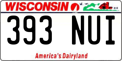 WI license plate 393NUI