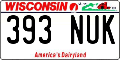 WI license plate 393NUK