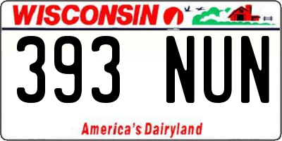 WI license plate 393NUN
