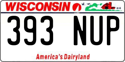 WI license plate 393NUP