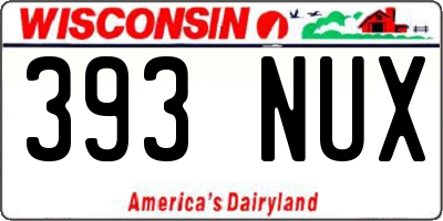 WI license plate 393NUX