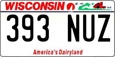 WI license plate 393NUZ