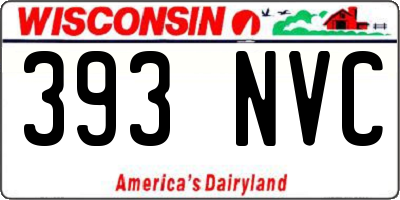 WI license plate 393NVC