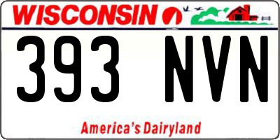 WI license plate 393NVN