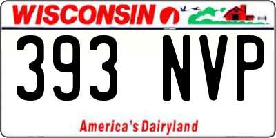 WI license plate 393NVP