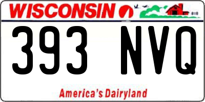 WI license plate 393NVQ