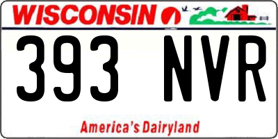 WI license plate 393NVR