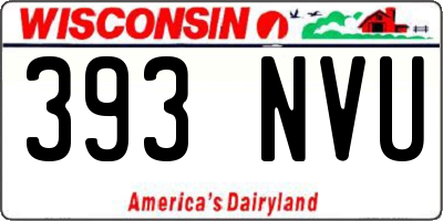WI license plate 393NVU