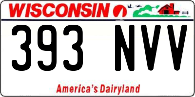 WI license plate 393NVV