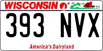 WI license plate 393NVX