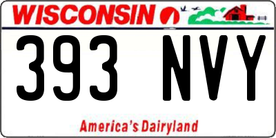 WI license plate 393NVY