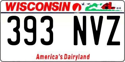 WI license plate 393NVZ