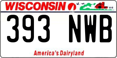 WI license plate 393NWB