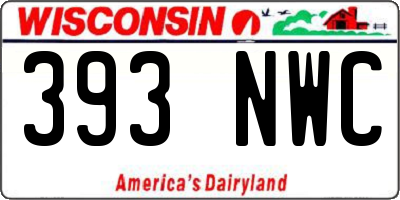 WI license plate 393NWC