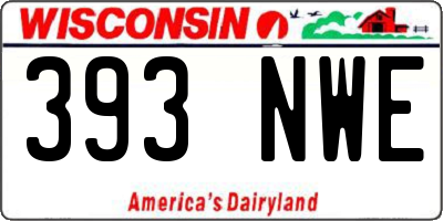 WI license plate 393NWE