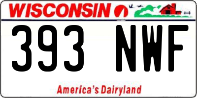 WI license plate 393NWF