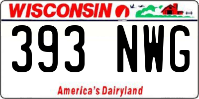 WI license plate 393NWG