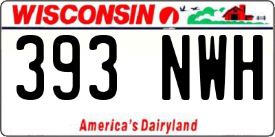 WI license plate 393NWH