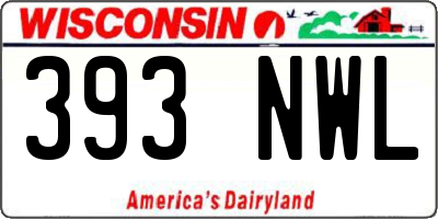 WI license plate 393NWL