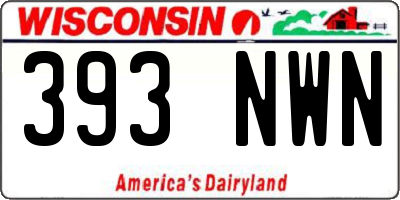 WI license plate 393NWN