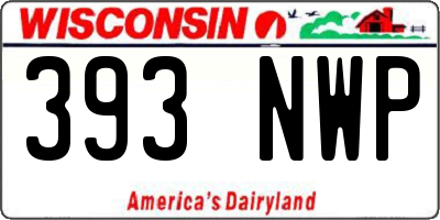 WI license plate 393NWP