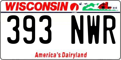WI license plate 393NWR