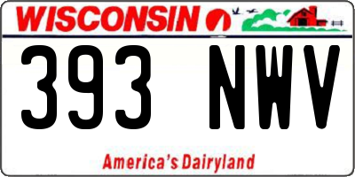 WI license plate 393NWV
