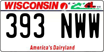 WI license plate 393NWW