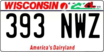 WI license plate 393NWZ