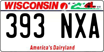 WI license plate 393NXA