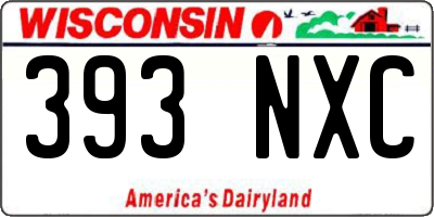 WI license plate 393NXC