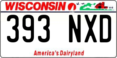 WI license plate 393NXD