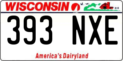 WI license plate 393NXE