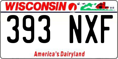 WI license plate 393NXF