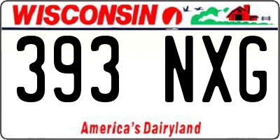 WI license plate 393NXG
