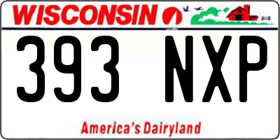 WI license plate 393NXP
