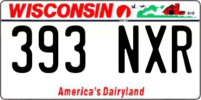 WI license plate 393NXR