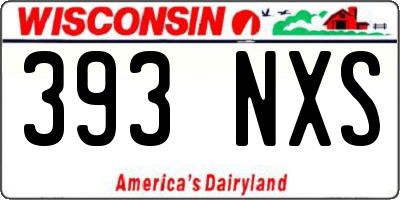WI license plate 393NXS