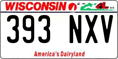 WI license plate 393NXV