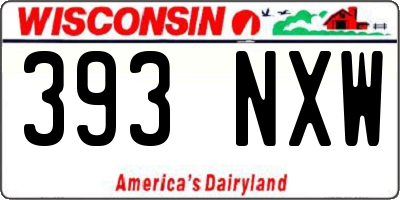 WI license plate 393NXW