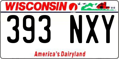 WI license plate 393NXY